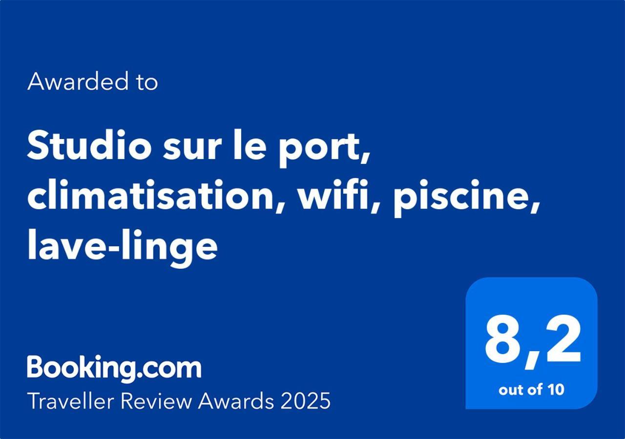 Studio sur le port, climatisation, wifi, piscine, lave-linge Gruissan Esterno foto